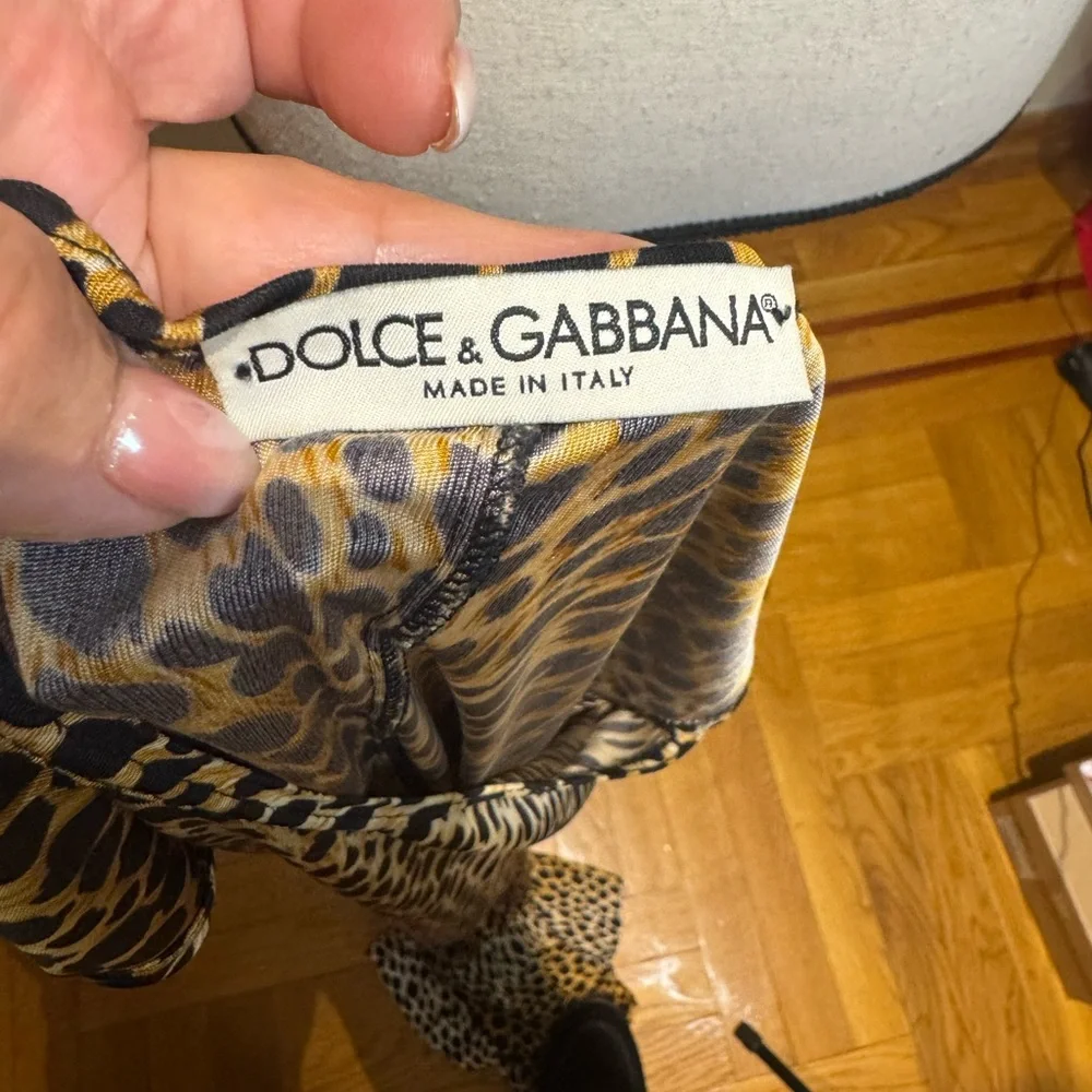 Dolce & Gabbana leopard print stretch pencil dress 46 USA Sz 10 - Picture 11 of 16